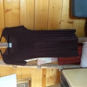 Dressing Clio Short-Sleeved dress. Chocolate Brown. Sz M